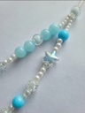 ​❄️ Sky Blue Pearl & Star Beaded Phone Charm ❄️