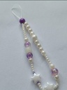 🔮 Lavender Magic Pearl & Dual Star Beaded Phone Charm 🔮