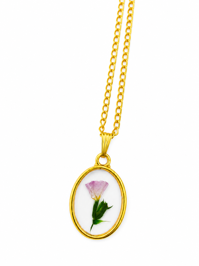🌸 Enchanted Blossom Real Flower Resin Necklace 🌸