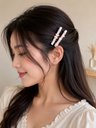 🎀 Coquette Pearl & Bow Hair Clip Set 🎀
