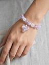 Amethyst Haze Butterfly Charm Bracelet