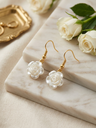 ​Pearl Rose Dangle Earrings
