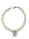 Elysian Pearl & Mint Butterfly Bracelet